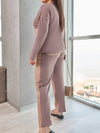 Women's Irregular Zipper Leather Patchwork Pants Suit