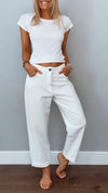 Women's Casual T-shirt + Trousers Casual Suit