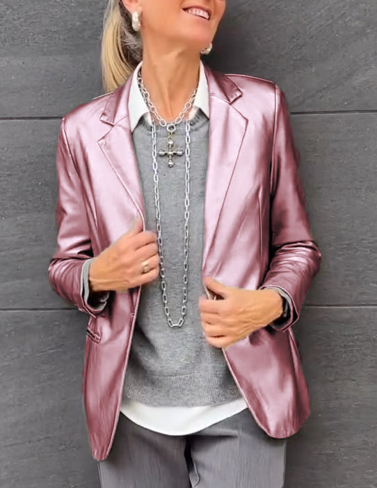 Women's Lapel Fashion Casual Suit Jacket