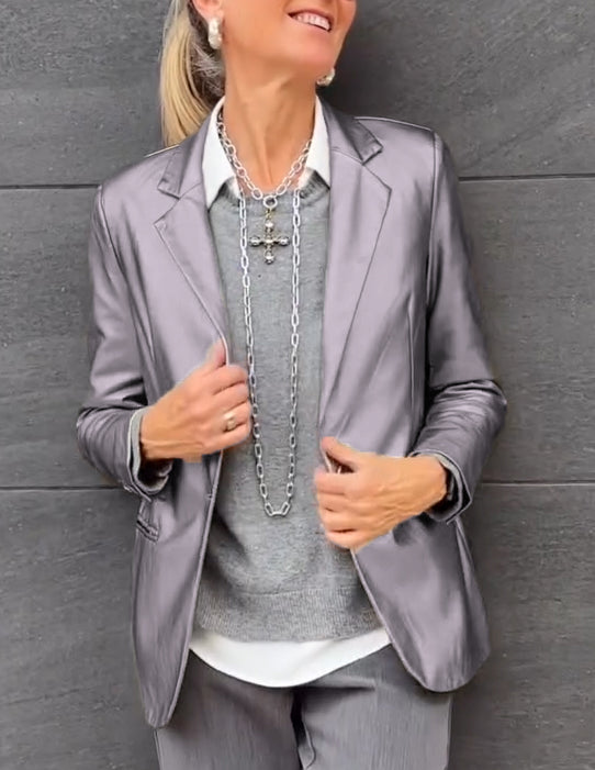 Women's Lapel Fashion Casual Suit Jacket