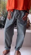 Drawstring Casual Strappy Trousers