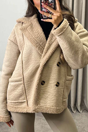 Women's casual sherpa loose Coat