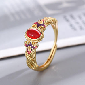 Fine Enamel Craft Women's Open Ring