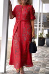 Women's Elegant Lace Round Neck Strap Dress