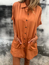 Comfortable Long Shirt In Cotton and Linen