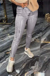 Women's Casual Gold Foil Slim Pants