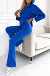 Women's Hooded Open Collar Casual Suit