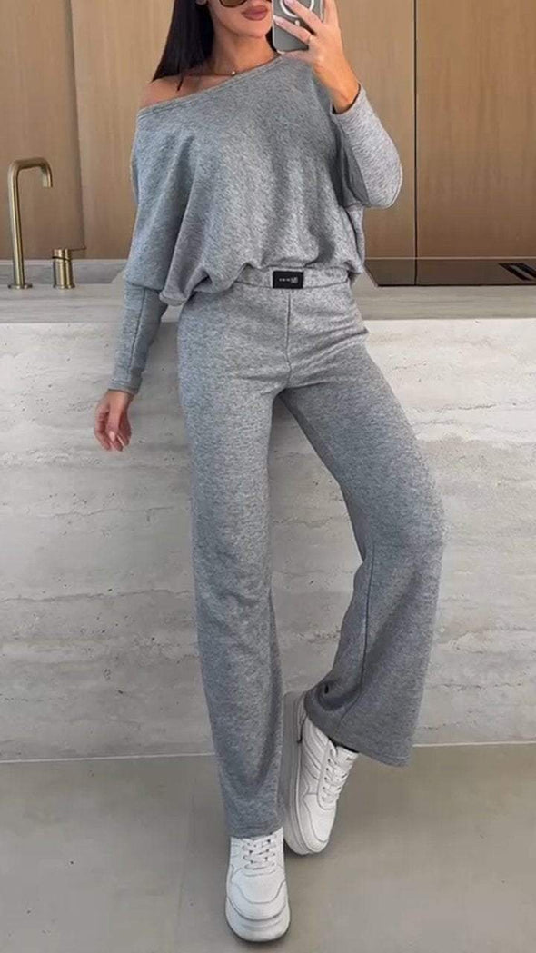 Women's Round Neck Casual All-match Suit