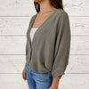 Women's Casual Cotton and Linen Cardigan Jacket