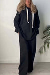 Women's Half Button Hooded Track Suit