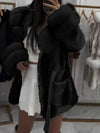 Women's Fur Lapel Fashion Coat