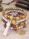 Boho Style Multi-layered Wooden Beaded Bracelet