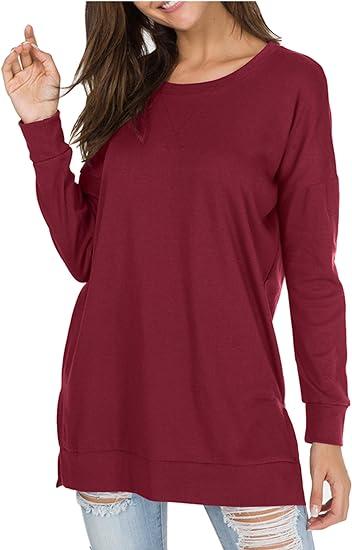 Round Neck Casual Solid Color Top