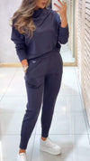 Women's High Collar Long Sleeve Casual Sports Suit