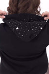 Women's Sequined Long Sleeve Hoodies Two Piece Set