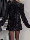 Women's Lapel Sequined Fashion Suit Jacket