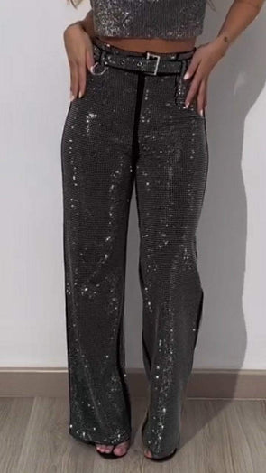 Women's Hot Diamond Straight Fashion Trousers