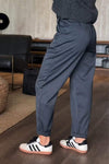 Women's Casual Striped Cropped Suit Pants