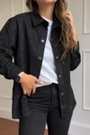 Women's Casual Solid Color Hot Diamond Shirt Jacket