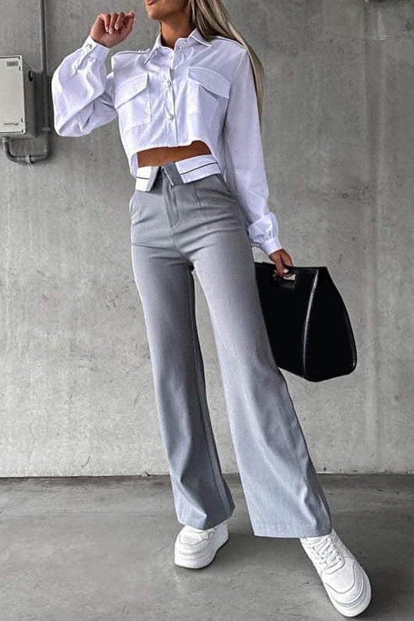 Women's Shirt Top and Pants Two-piece Set