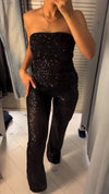 Women's Tube Top Sequined Tight Sexy Suit