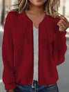 Women's Casual Zippered Twist Long-sleeved Sweatshirt Jacket