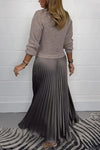 Women's solid color Jumper & Pleated Bottom Dress Fashion Trends