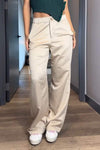 Women's Casual Floor-length Straight Satin Pants