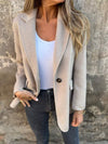 Women's Lapel Long Sleeve Casual Jacket