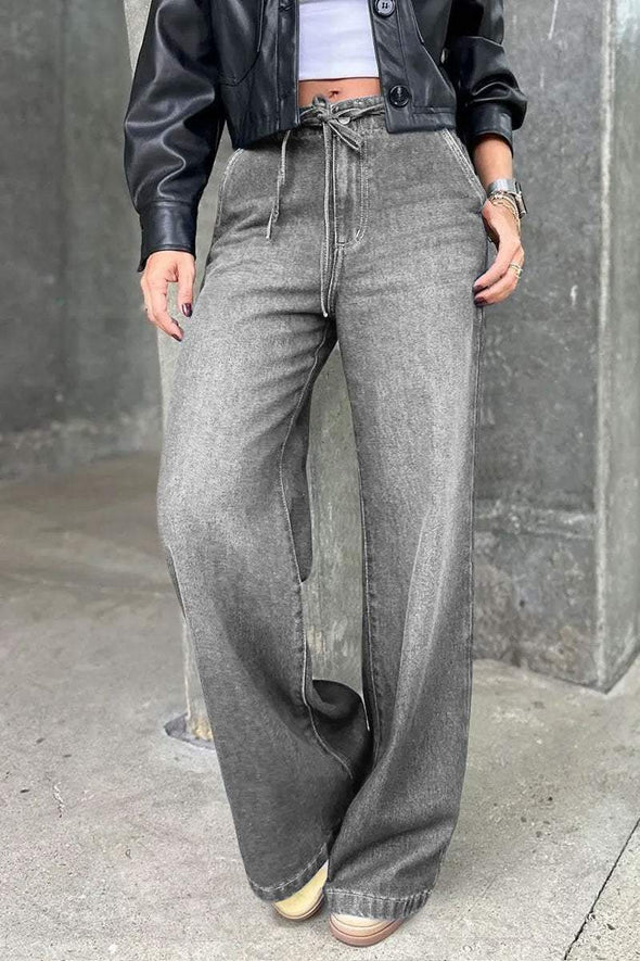 Women's Casual Wide-leg Jeans