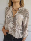 Women's V-neck Printed Top