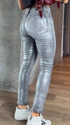 Women's Casual Tight Silver Jeans