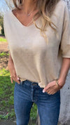 V-neck Loose Vertical Top