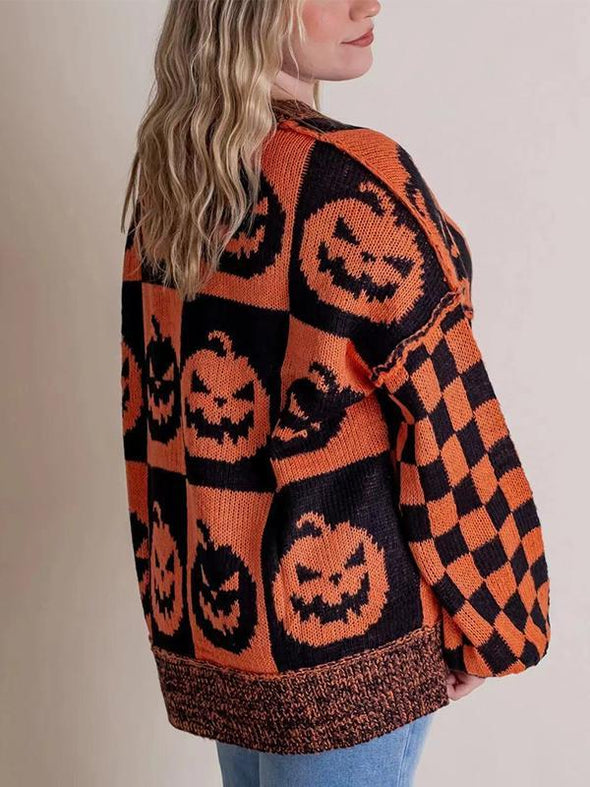 Women's Round-neck Halloween Loose Knitted Sweater