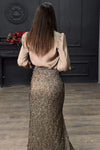 Women's Elegant Sequin Skirt Party Suit