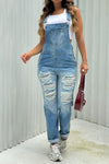 Women's Fashion Casual Ripped Denim Overalls