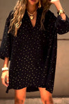 Women's Spring Fashion Loose Comfortable Hot Diamond V-neck Dress