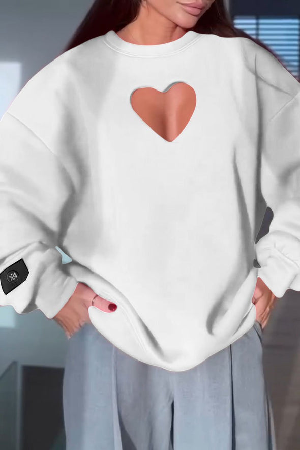 Women's Fashion Heart Hollow Sweatshirt