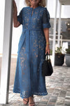 Women's Elegant Lace Round Neck Strap Dress