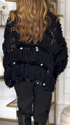 Women's Sequined Cardigan Top + Trousers