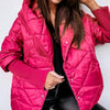 Women's Long Sleeve Hooded Patchwork Coat