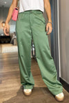 Women's Casual Floor-length Straight Satin Pants