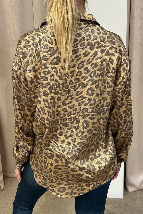 Women's fashionable leopard print shirt