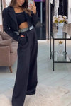 Women's Casual Lapel Loose Suit Two-piece Suit