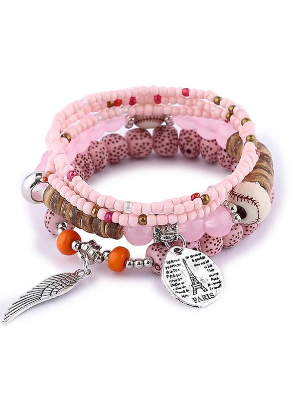 Women's Colorful Bohemian Multi-layer Stretch Bracelet