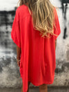 Comfortable Long Shirt In Cotton and Linen