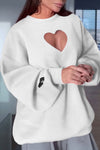 Women's Fashion Heart Hollow Sweatshirt