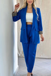 Women's Casual Lapel Loose Suit Two-piece Suit