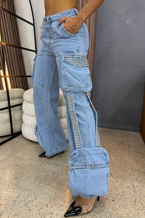 Women's Diamond-studded Fashion Jeans