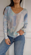 Women's V-neck Long-sleeved Casual Top